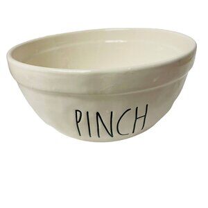 Rae Dunn Artisan Collection "Pinch" Mixing Bowl 6" Diameter White Ceramic